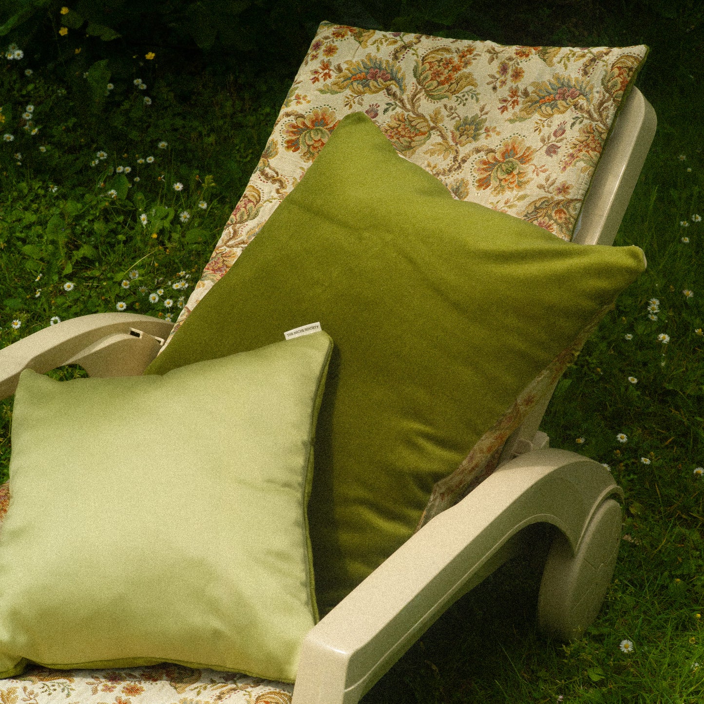 Coussin Drawing Room – Réversible vert