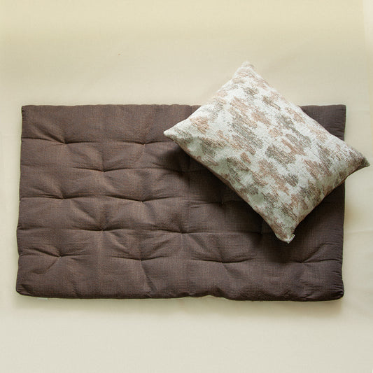 The Nursery mattress - Grit beige & brown playmat