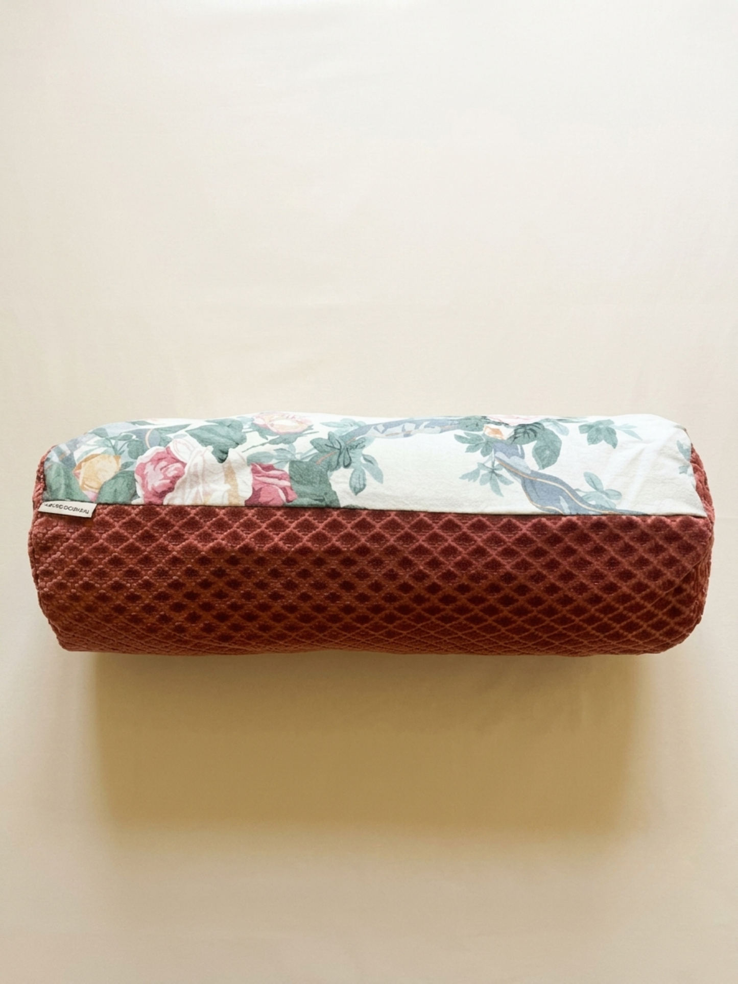 The Corridor bolster - Raspberry & roses