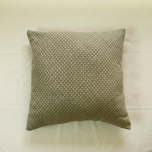Manor cushion - Green & White geometric pattern