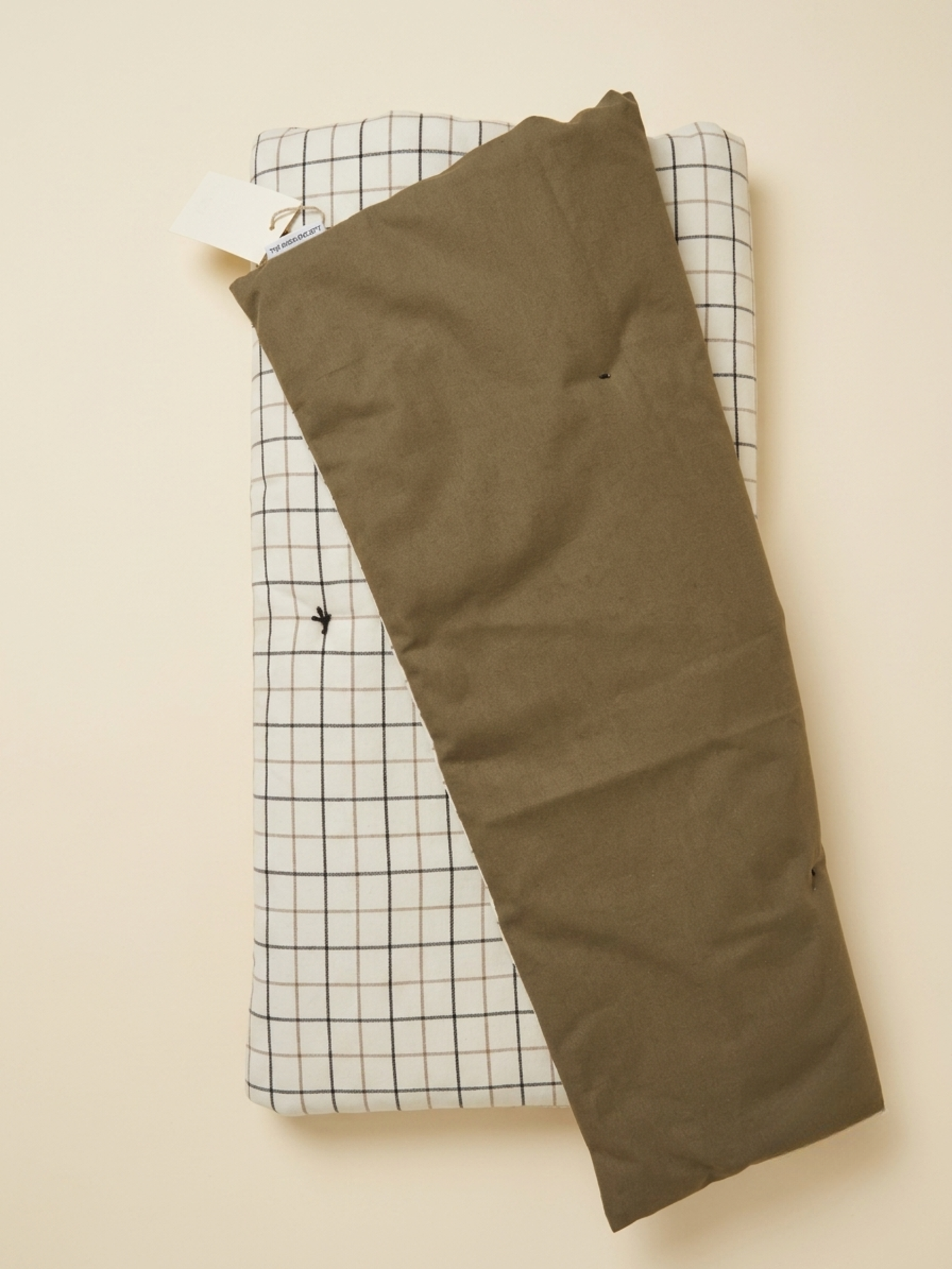 The Orangerie throw - Checked brown - Single bed