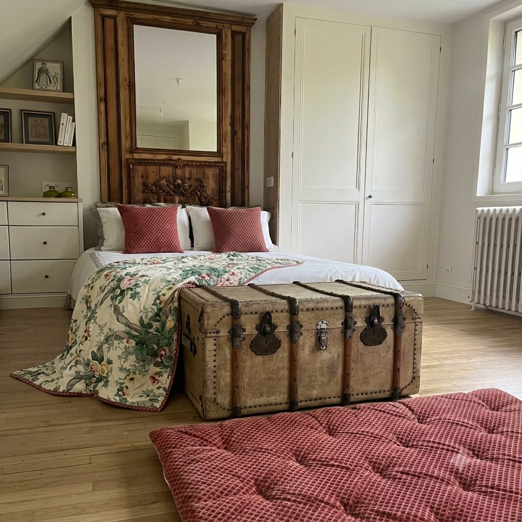 Drawing Room cushion - Raspberry & roses